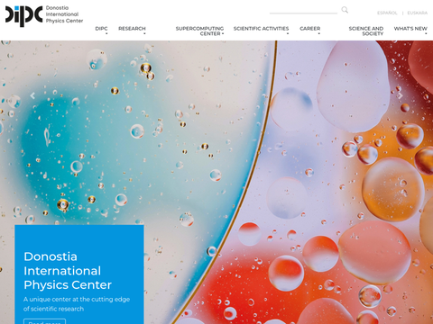 New website for DIPC - Donostia International Physics Center
