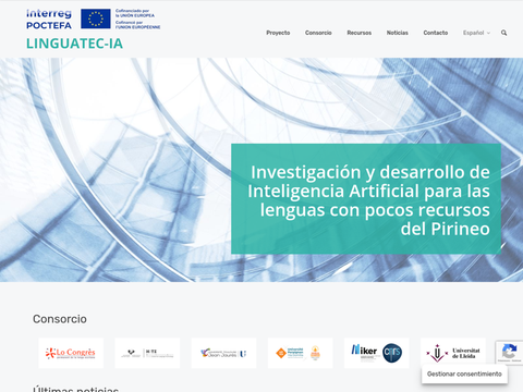 Plataforma del proyecto LINGUATEC-IA
