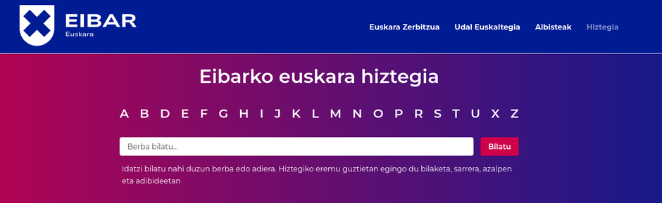 "Eibarko euskararen hiztegi digitala" berritu dugu