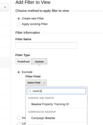 Custom filter - Google Analytics