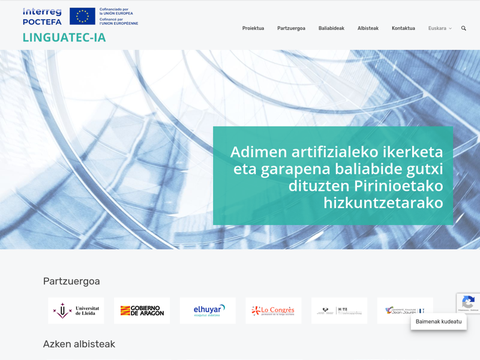 LINGUATEC-IA proiektuaren plataforma